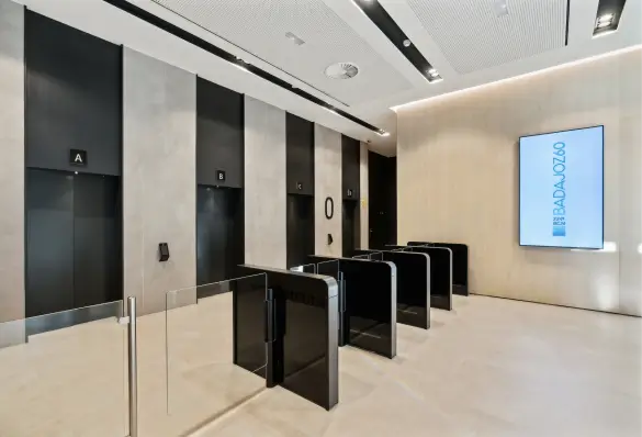 Nucleo ascensores | Oficinas premium en Badajoz 60 | Mile Campus Barcelona